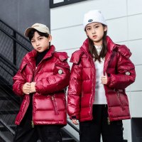 JPDUN新款儿童羽绒服跨境男女童亮面羽绒服大童洋气