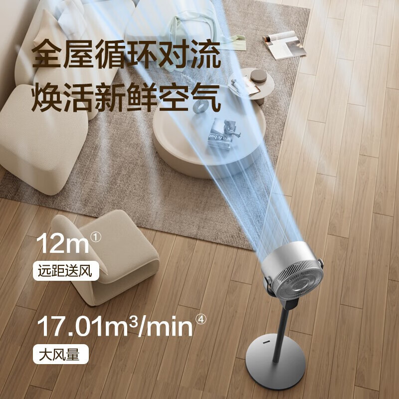 苏泊尔(SUPOR)12档直流变频空气循环扇遥控落地扇涡轮换气扇3D摆头 EFC-102A-18高清大图