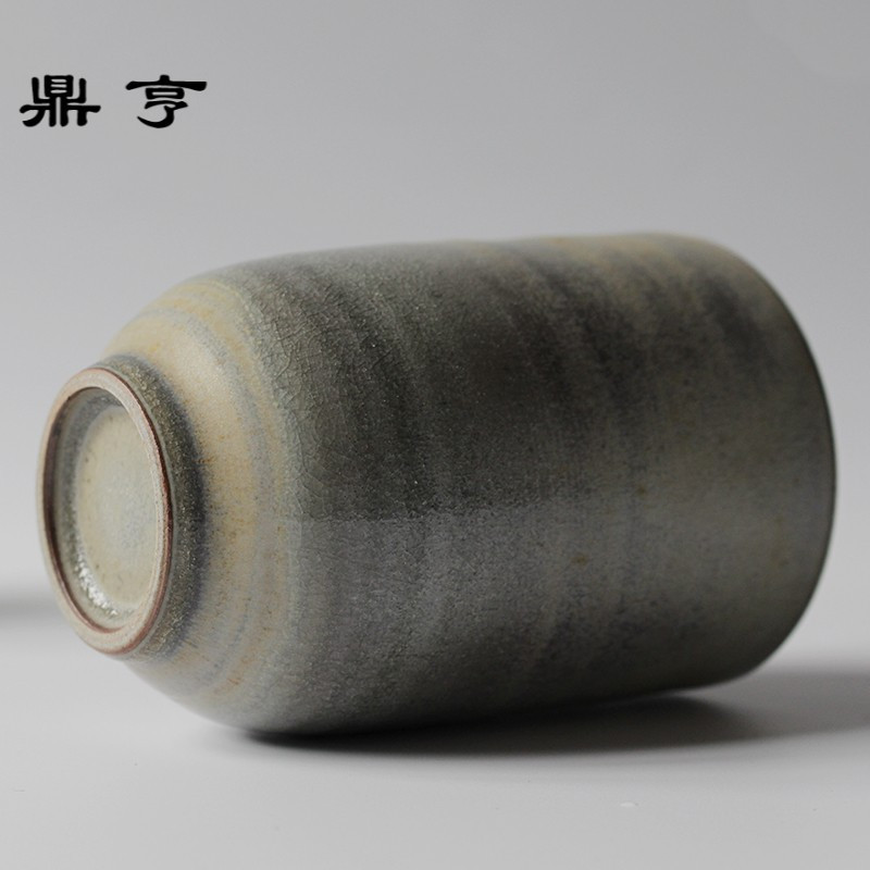 鼎亨创意复古带盖勺陶瓷马克杯景德镇陶艺手工杯情侣杯一对个性咖