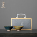 宋蕴 宋盏对杯竹盒款-蓝绿 SY052505