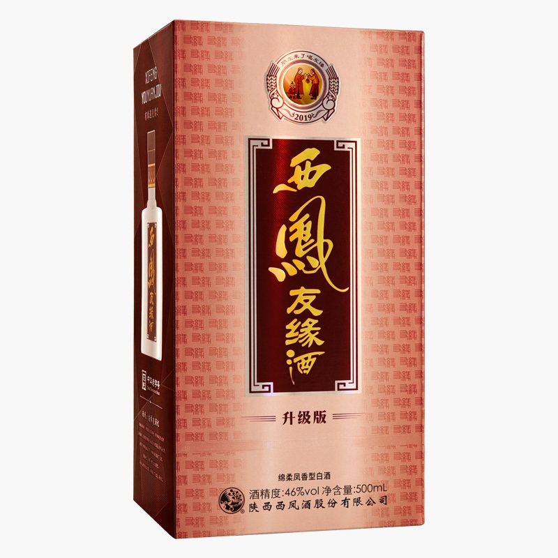 西凤 友缘酒升级版 46度 500ml单瓶 凤香型白酒