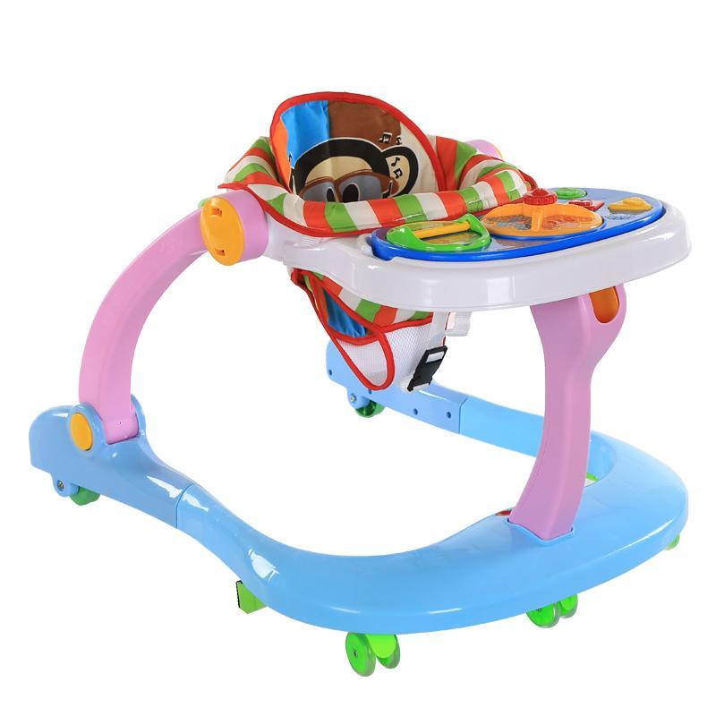 婴儿学步车宝宝手推车多功能一车多用防侧翻助步车可折叠带音乐