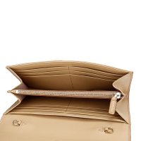 MCM 奢侈品 Patricia 女士香槟金色涂层人造革单肩斜挎链条包钱包小包 MYL8APA30T1001