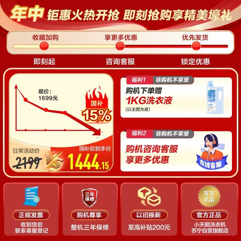 小天鹅(LittleSwan)波轮洗衣机全自动12公斤大容量水魔方防缠绕银离子除菌深层除螨无孔内筒抗菌TB120M08T