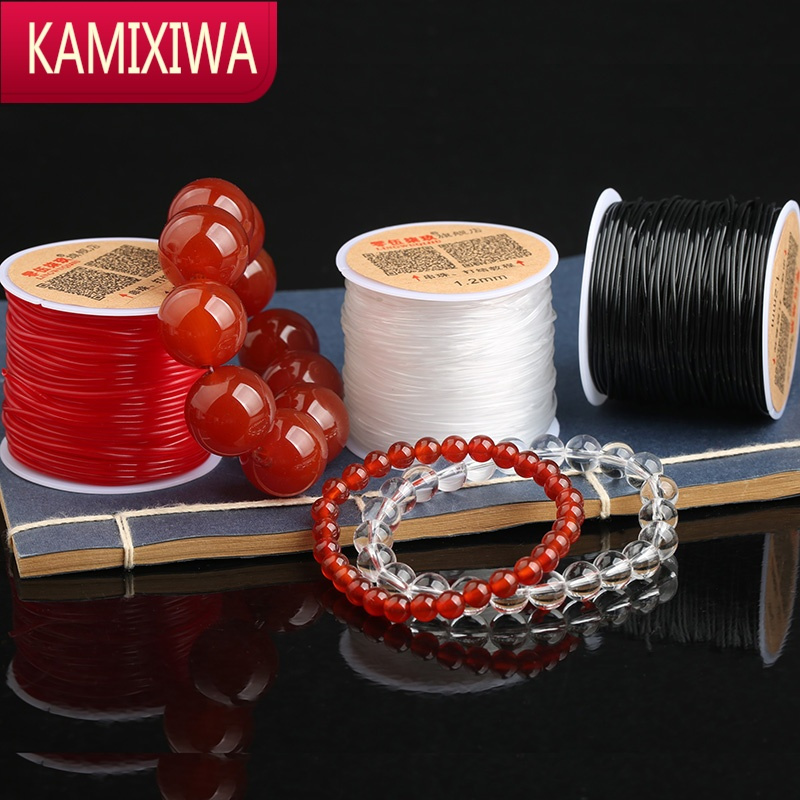 kamixiwa穿手串手链佛珠串珠子的透明水晶弹力绳文玩耐磨高端牛筋弹力