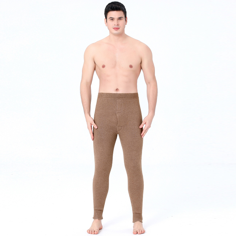 免费试穿 牧绒多斯羊羔绒加厚男女士羊毛裤全托保暖裤春秋打底裤中老年高腰棉裤2024冬装新款羊绒保暖裤男大码内穿毛裤加绒裤高清大图