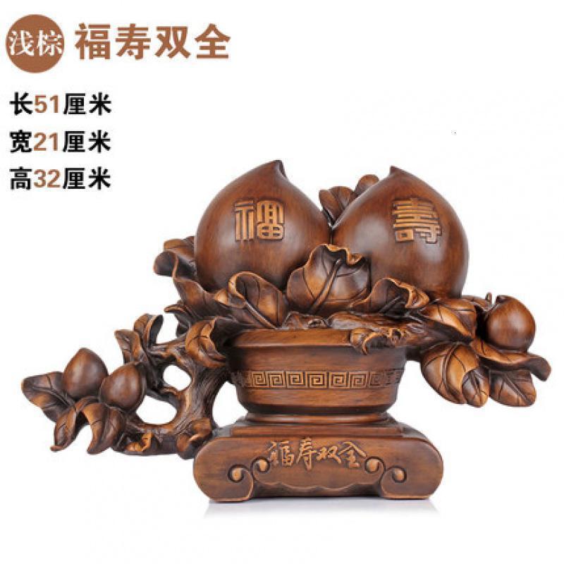 聚寿多福寿桃摆件老人祝寿大寿老人礼品实用生日贺寿工艺礼品_986