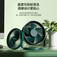 赛亿(Shinee)帝王绿蓄电款2000毫小风扇小型桌面USB办公室电扇迷你学生宿舍台夹扇床头轻音车载壁挂便携式充电风扇