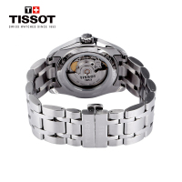 [低至5折]天梭(TISSOT)瑞士手表库图系列日历窗格双表盘设计背透钢带男士机械表T035.428.11.051.00