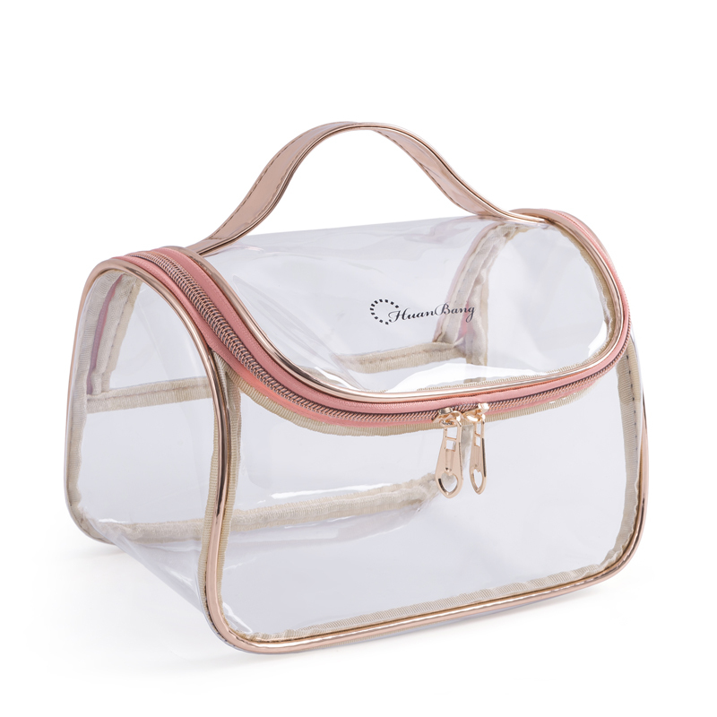 pvc透明化妆包防水便携大容量ins风超火旅行收纳护肤品洗漱袋网红收纳