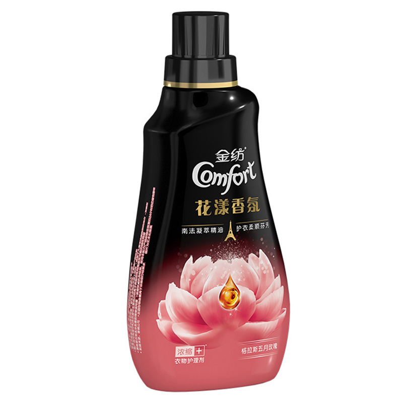 金纺 衣物柔顺剂 花漾香氛 衣物护理剂500ml 格拉斯五月玫瑰香氛 浓缩配方 用量更省[联合利华]