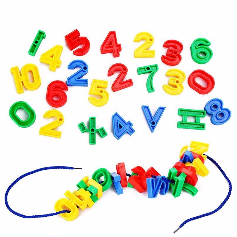 幼儿园婴幼儿童穿珠子女孩男宝宝1-2-3岁6串珠子玩具数字穿线积木图片
