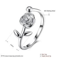 R097 Lady Silver Ring 戒指女925纯银简约日韩潮人开口单戒指环送女朋友七夕情人节礼物