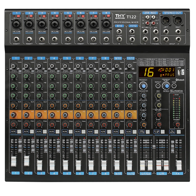 THY PRO AUDIO调音台2编组输出 T122 台