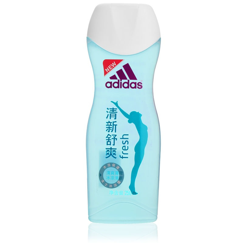 阿迪达斯(Adidas)女士焕彩健肤沐浴露 清新舒爽 250ml 清新透凉 持久留香(计价单位:瓶)