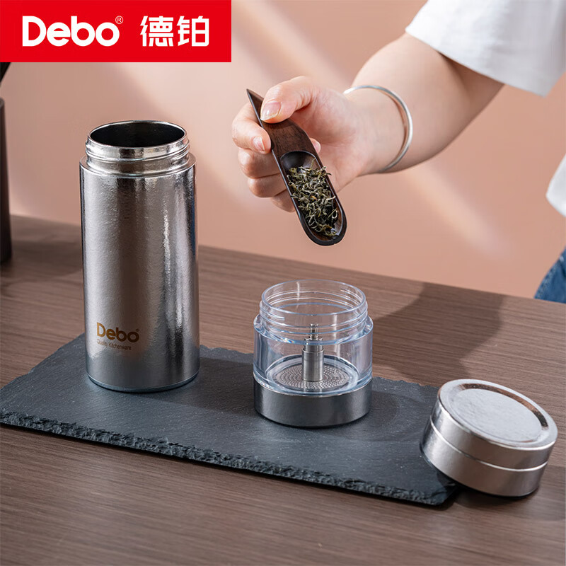 德铂(Debo) DEP-DS455 罗顿纯钛泡茶杯 300ml(单位:个)请备注颜色高清大图