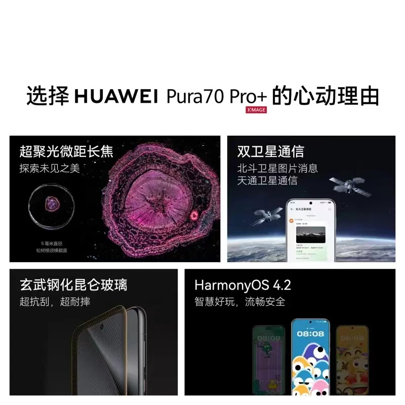 华为/HUAWEI Pura 70 Pro+ 16GB+512GB 光织银 一台高清大图