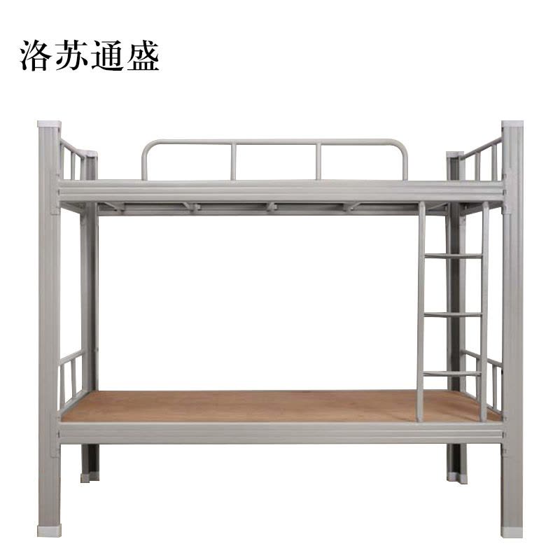 洛苏通盛铁架床钢木床宿舍床灰色加厚型2000X1000含床板常规款[工厂现做 7天内发货]图片