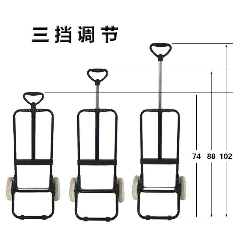 爬楼买菜车手推车折叠家用老人购物车手拉拖车可行李车拉货拉杆车 三维工匠 红色条纹拉杆车铁架爬楼轮家用拖车