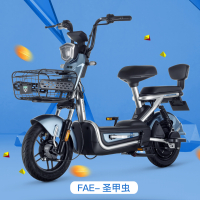 绿源48V24A可提锂电池电动自行车FAE男女士通勤代步新国标电瓶车 钛金蓝