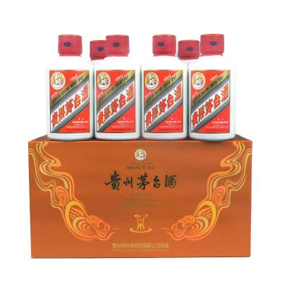 贵州茅台酒 步步高升 木质礼盒装 5本セット 53度50ml100ml200ml 酒别重逢]贵州茅台酒飞天茅台步步高升礼盒53度50+125+200+250+375+