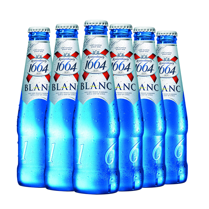 Kronenbourg1664白啤酒法国凯旋克伦堡精酿小麦白啤218ml*6瓶装