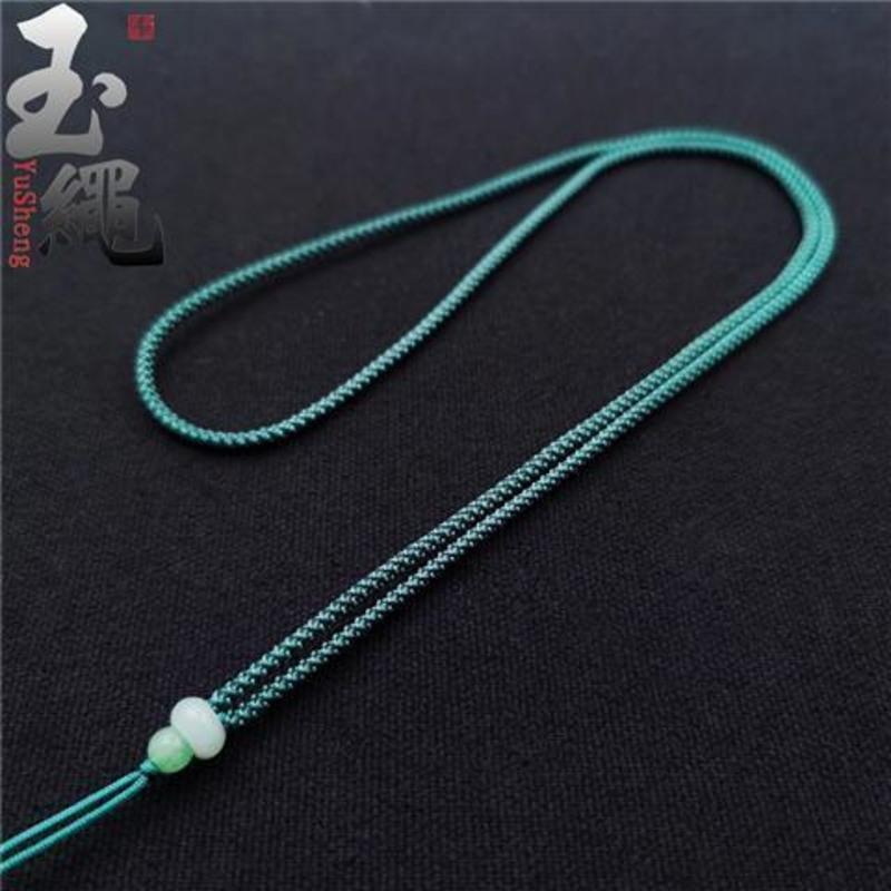 简约吊坠绳八三翡翠佛牌玉佩项链绳diy手工编织蜜蜡挂坠绳子批发 咖啡色 固定款