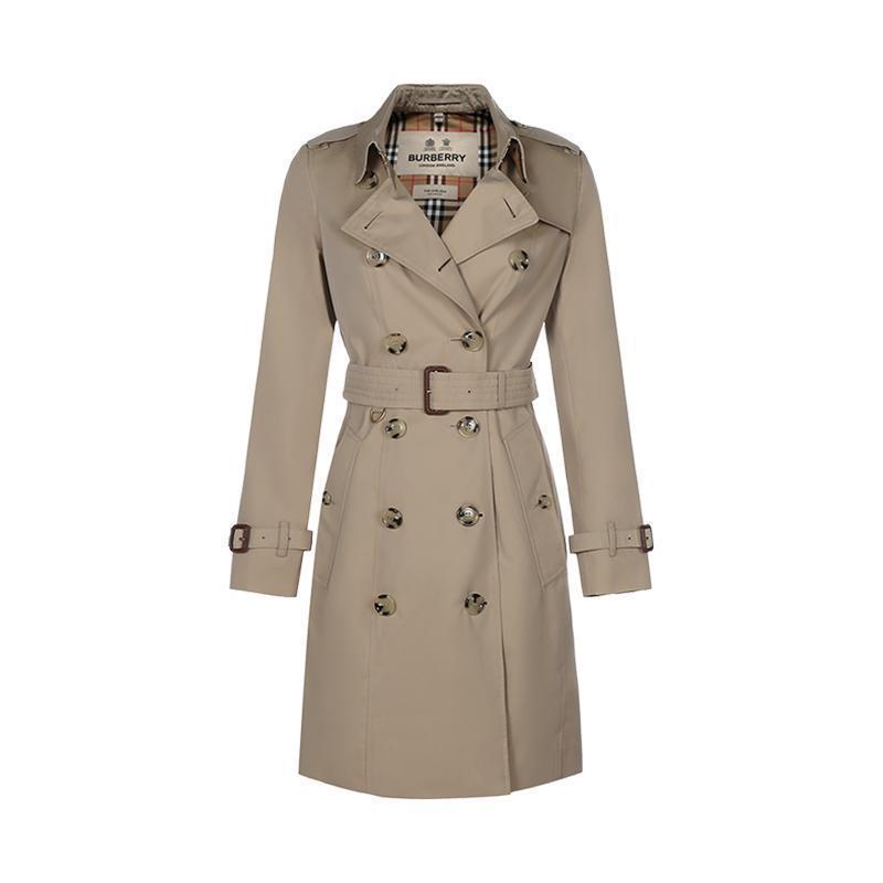 burberry 博柏利 女款棉质切尔西版型heritage trench中长款风衣大衣