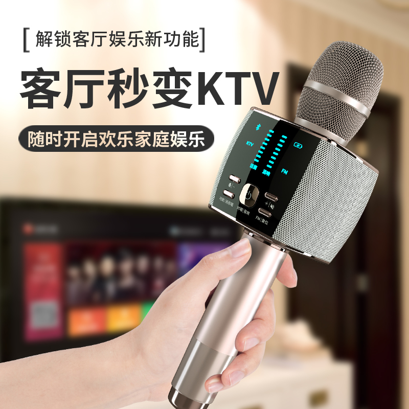 屁颠虫(Hifier) 无线话筒音响一体麦克风直播设备声卡套装家庭KTV电视唱歌全民K歌 F3pro 旗舰版+抖音小神器