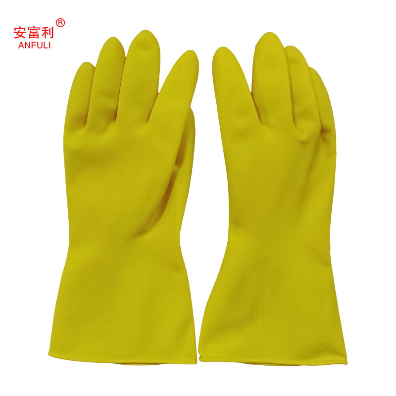 安富利清洁胶手套105g/双 黄色