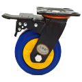 正铎泰 天然橡胶 重型静音胶轮 刹车万向轮8寸200mm /个