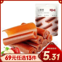 百草味 蜜饯 山楂卷120g 果丹皮山楂干片卷糕球 怀旧小零食任选