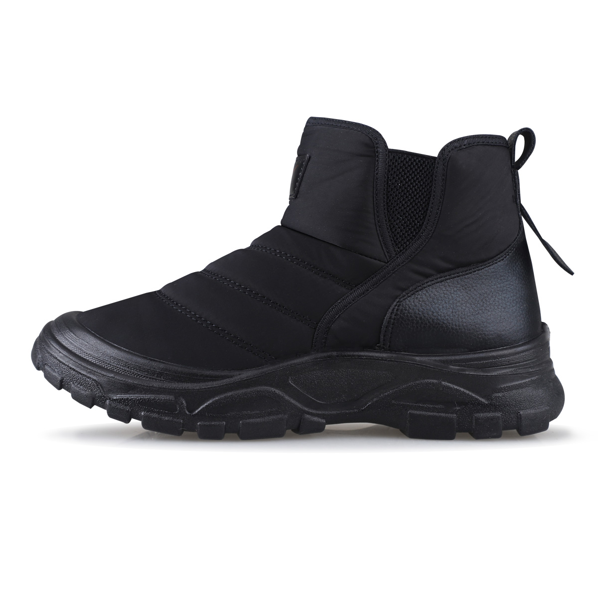 双星冬季加棉休闲鞋男爸爸鞋舒适加绒高帮妈妈鞋中老年健步鞋 黑色女款 39码