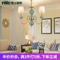 雷士照明NVC全铜吊灯客厅灯具别墅大厅复古浪漫温馨卧室灯饰吊灯
