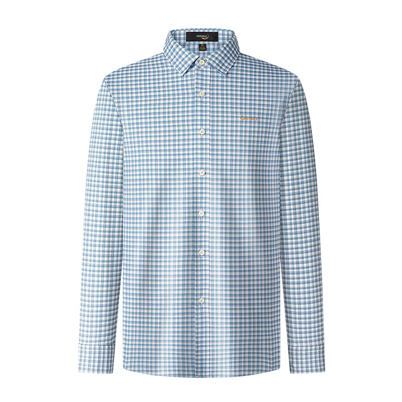 鳄鱼恤crocodile中年男士棉柔保暖透气休闲翻领衬衣