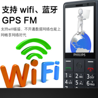 飞利浦(Philips)E289 全网通4G 智能直板按键老人机 移动联通电信4G 老年手机 星空灰