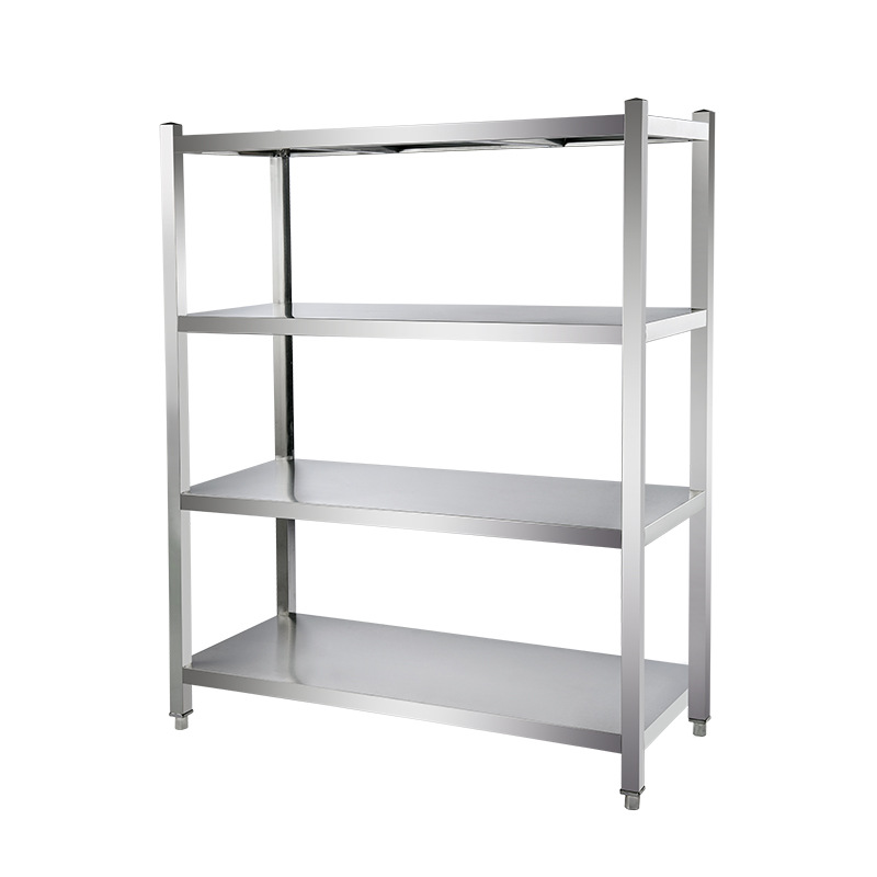 四层焊接平板货架1200*500*1550 304不锈钢材质厚度1.0mm纯不锈钢平板货架简易多用途置物架高清大图