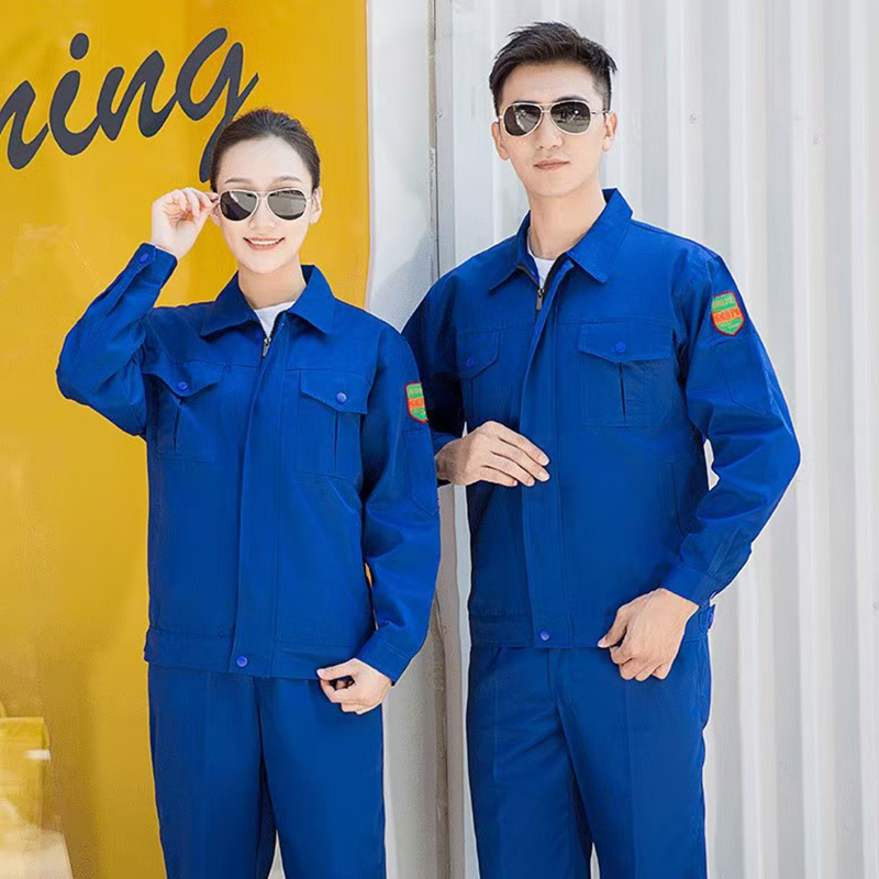 惠铁防酸碱长袖劳保工作服 套装 套高清大图