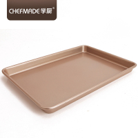 学厨 厨房工具 烘焙工具 13寸不粘烤盘牛轧糖面包饼干烤盘浅款烤箱用具香槟金色 WK9042