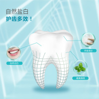 纳爱斯牙膏120g*3支去除牙渍清新口气自然盐白护龈固齿家庭装三种口味