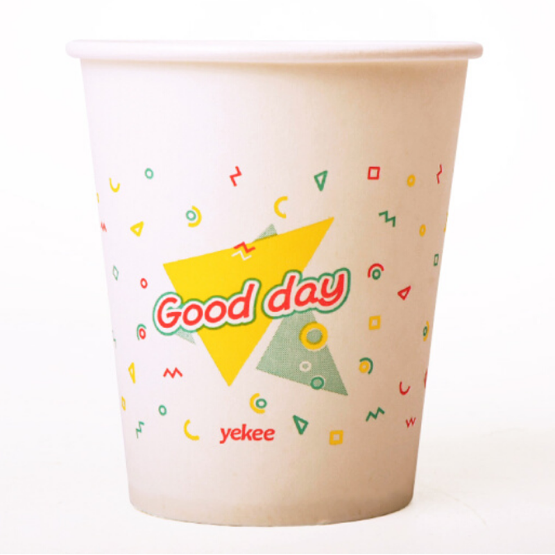 宜洁一次性纸杯家用加厚杯子商务茶水杯办公结婚用纸杯 250ml