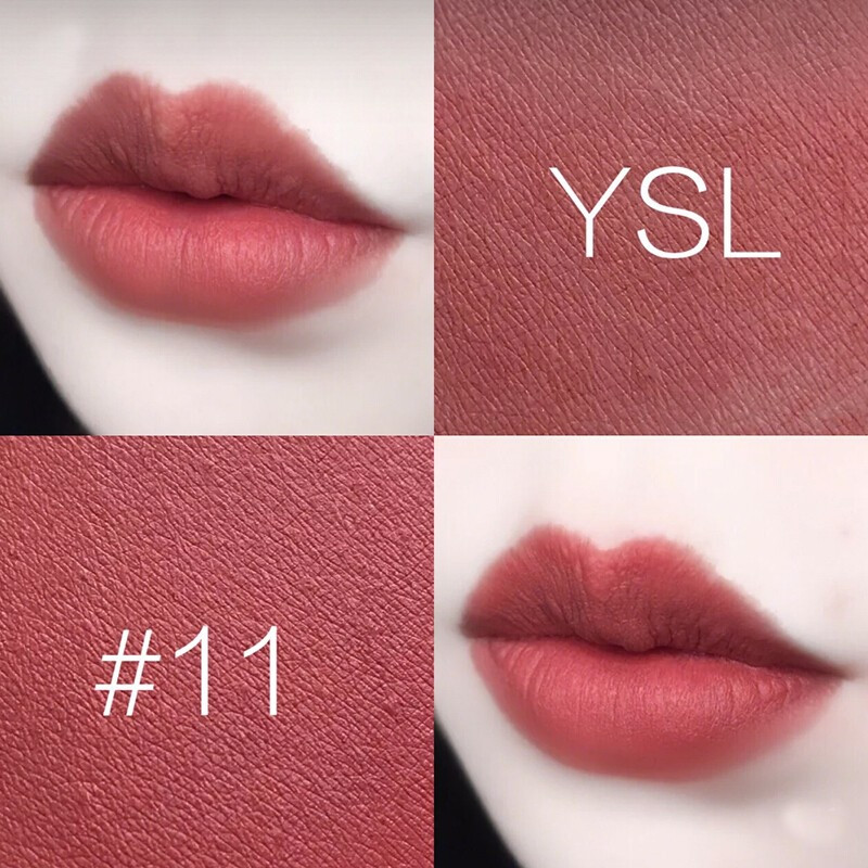 圣罗兰（YSL）小金条2018新款细管方管口红哑光雾面唇膏2.2g持久显色 哑光细管小金条唇膏11号奶茶色