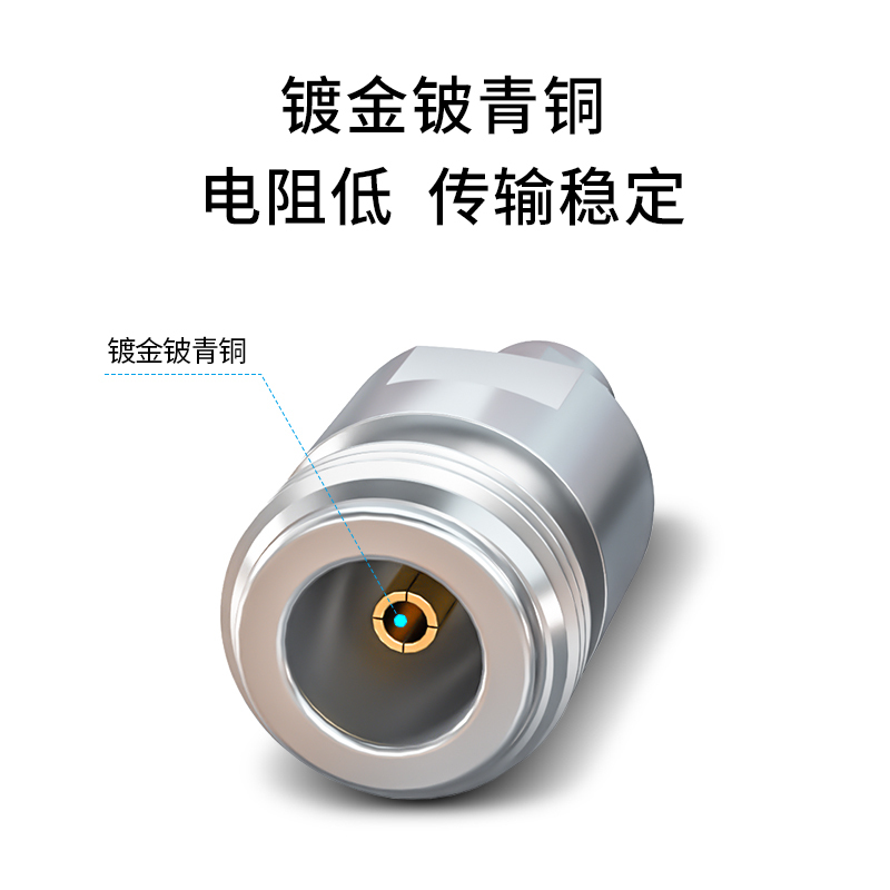 博扬 高频同轴转接器50欧 DC-18G 不锈钢 RF射频微波连接器 N母转SMA母转换器 BY-N/SMA-KKG