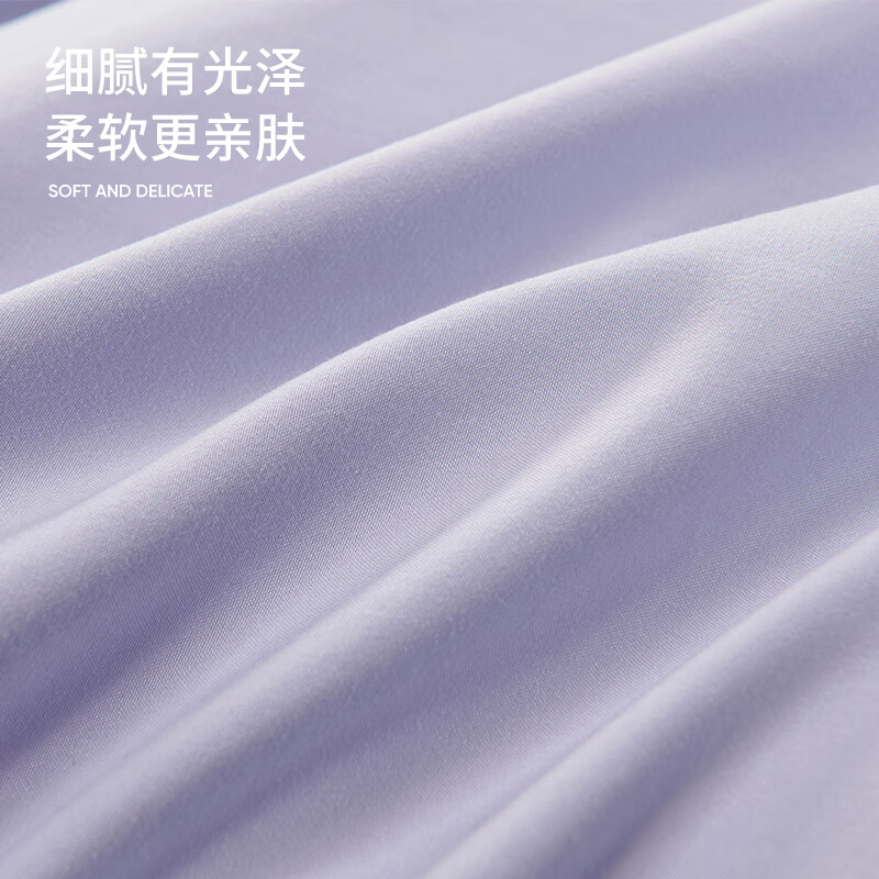 洁玉都市漫想柔软亲肤四件套S 紫色 床单款 (被套200*230cm)J4722高清大图