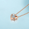 水贝珠宝(SHUIBEI JEWELRY) 18K金双层心形钻石项链 TPD-EM0236 黄金首饰饰品锁骨链 18K玫