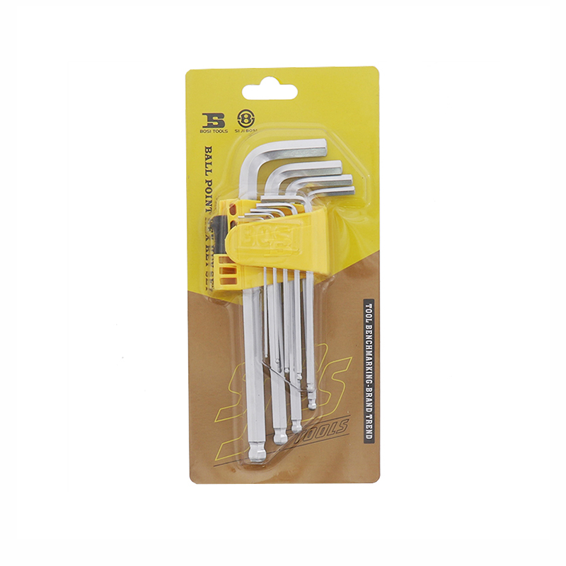 波斯(BOSI)加长球头内六角扳手(1.5-10mm)套高清大图