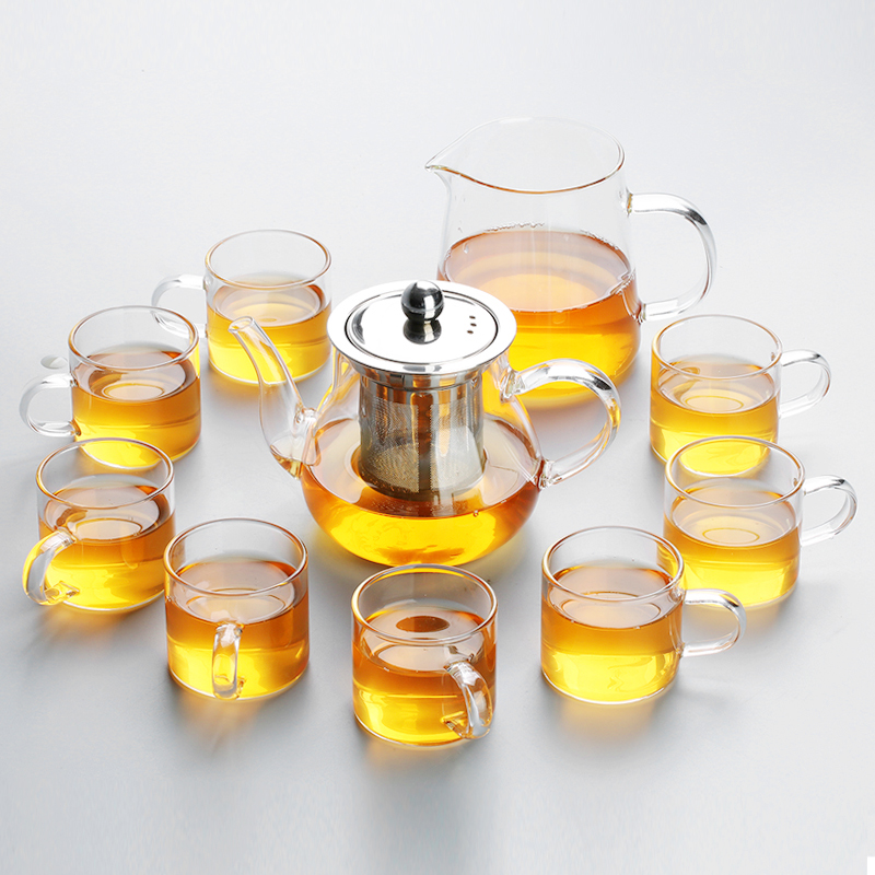 苏氏陶瓷耐热玻璃茶具套装功夫茶具家用带过滤玻璃泡茶壶套装高清大图