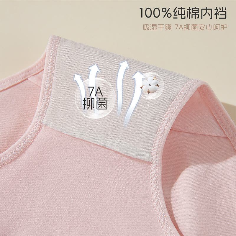 浪莎性感内裤女士透气2025新款少女生纯棉7A抗菌全棉裆三角裤短裤图片