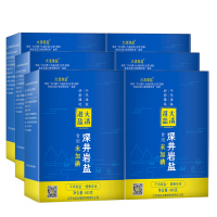 大清淮盐深井岩盐食用盐480gx6盒无碘盐未加碘盐不含碘盐家用食盐
