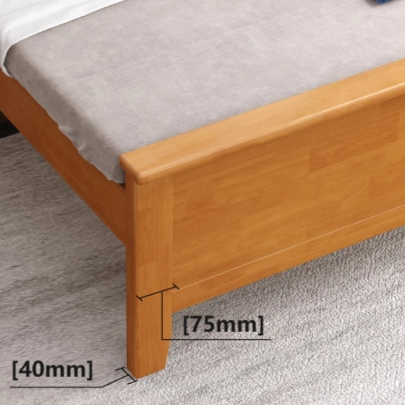 铭思达实木床1.2米含床头柜套高清大图